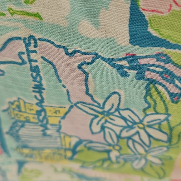 Lilly Pulitzer Vintage Mini Skirt "State Of Mind" Print Size 6 Scalloped Hemline - Picture 6 of 15